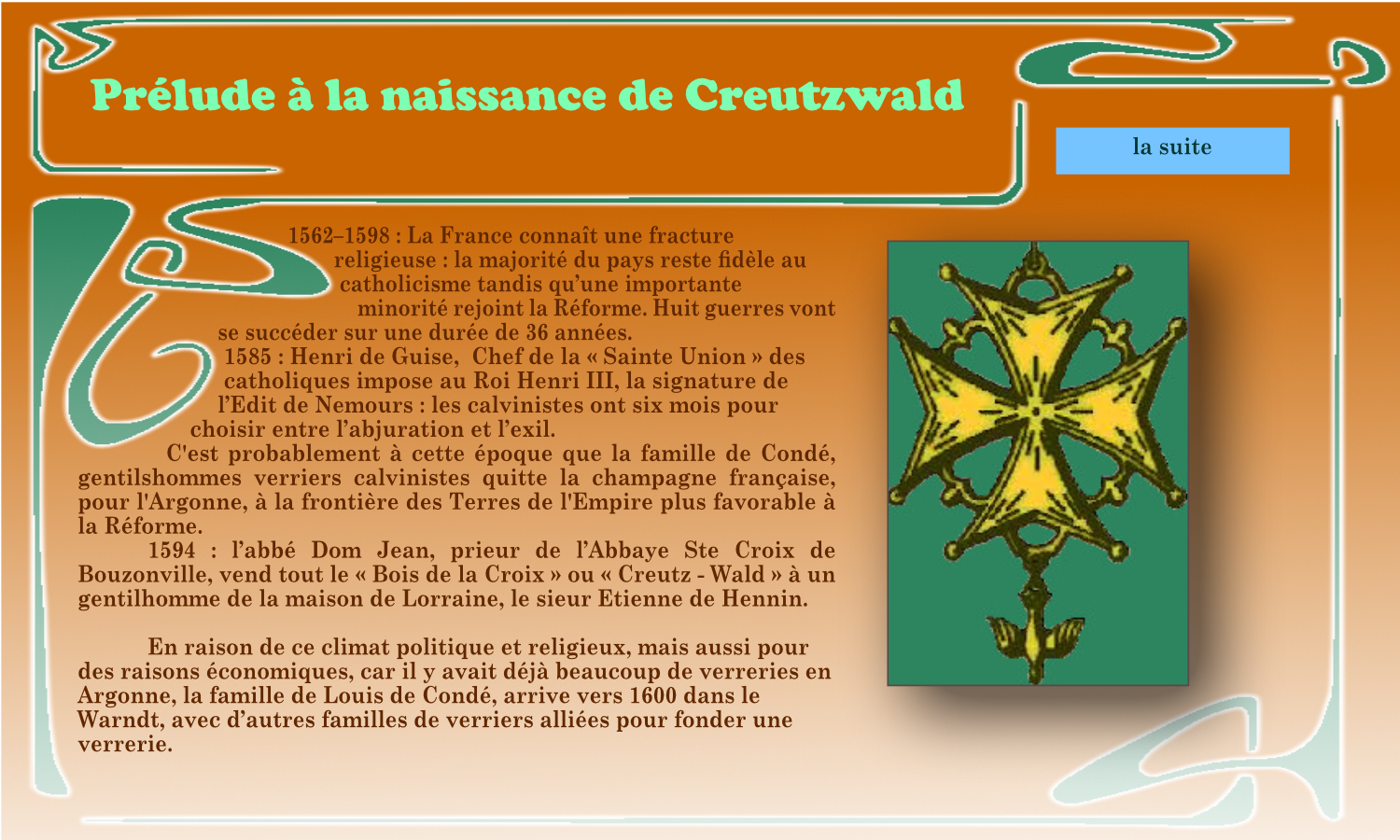 pr�lude � la naissance de Creutzwald